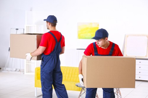 Canary Wharf Movers team organizing a relocation in East London