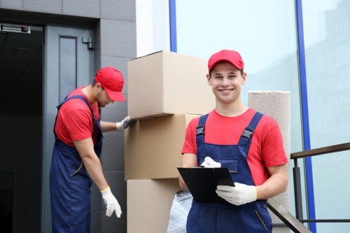 Packed belongings and storage solutions for Canary Wharf moving