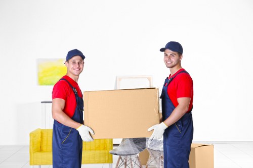 Office packing boxes and storage cartons in Canary Wharf