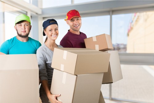 Furniture handling during flat removals in Canary Wharf