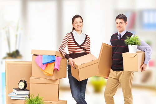 Packing and handling office equipment in Canary Wharf