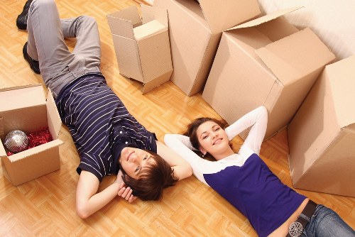Moving crew supporting a Canary Wharf residential and commercial move