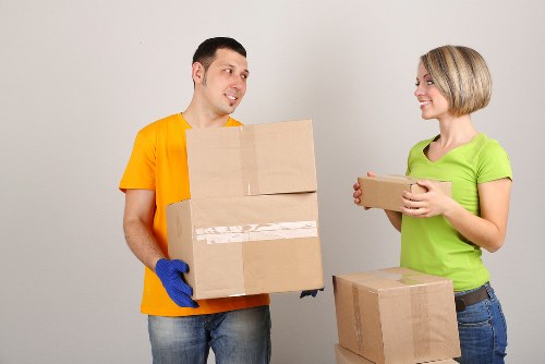 Removal van prepared for a residential move near Canary Wharf and Docklands