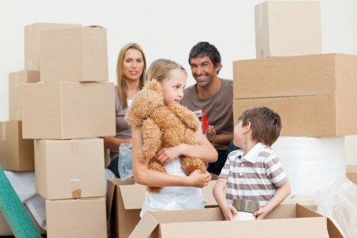 Van loading and delivery support for a Canary Wharf move